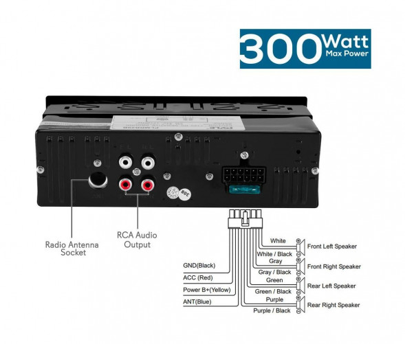 Морская магнитола 1DIN PYLE PLMRB29B