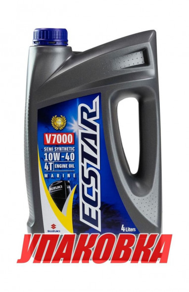 Масло ECSTAR Marine V7000 4T SAE 10W40, 4 л (упаковка 32 шт.)