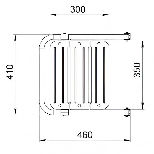 Платформа кормовая с трапом 3 ступени серые