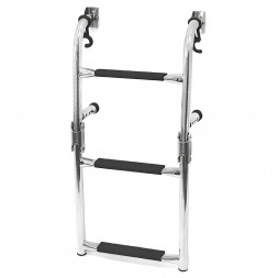 Трап складной с вертикальным креплением, 3 черных ступени (ширина 270 мм.)