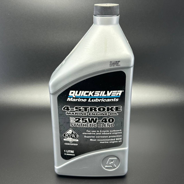 Масло моторное Quicksilver 4-тактное 25W40 полусинтетическое SYN-QT4C@6 (1 л)