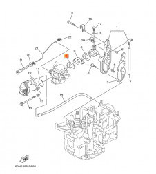 Прокладка карбюратора YAMAHA F8-9,9 HIDEA  (PREMARINE)
