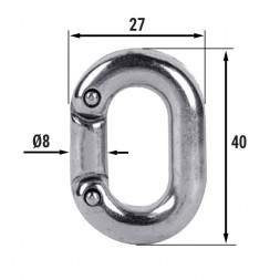 Звено ремонтное для цепи  8мм, нерж. сталь AISI316