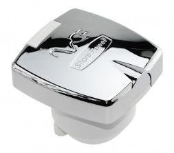 Розетка влагозащищенная, 30 А, хромированный пластик, IP56