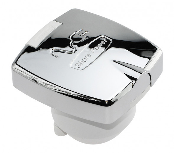 Розетка влагозащищенная, 30 А, хромированный пластик, IP56