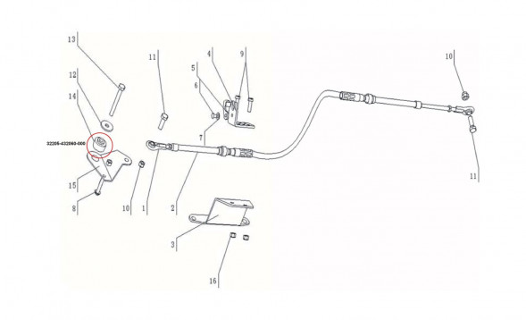 Ролик в рычаг переключения скоростей Suzuki DF9.9BS-20AS/30AS